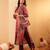 Ethnic Motifs Printed Gotta Patti Chanderi Silk Kurta With Trousers