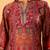 Ethnic Motifs Printed Gotta Patti Chanderi Silk Kurta With Trousers