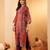 Ethnic Motifs Printed Gotta Patti Chanderi Silk Kurta With Trousers