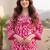Women Ethnic Motifs Printed Regular Thread Work  Cotton Kurta with Trousers
