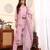 Floral Embroidered Chanderi Silk Straight Kurta With Trouser & Dupatta