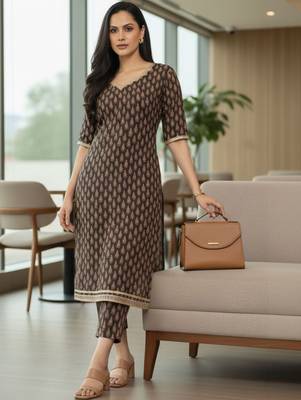 Women Ethnic Motifs Printed Regular Kurta with Trousers & With Dupatta 3