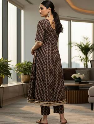 Women Ethnic Motifs Printed Regular Kurta with Trousers & With Dupatta 4
