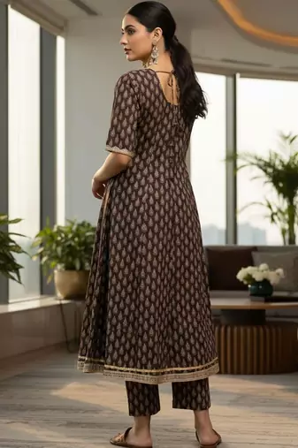 Women Ethnic Motifs Printed Regular Kurta with Trousers & With Dupatta