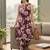 Women Floral Printed Regular Thread Work Pure Cotton Kurta with Trousers