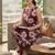 Women Floral Printed Regular Thread Work Pure Cotton Kurta with Trousers
