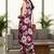 Women Floral Printed Regular Thread Work Pure Cotton Kurta with Trousers