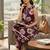 Women Floral Printed Regular Thread Work Pure Cotton Kurta with Trousers