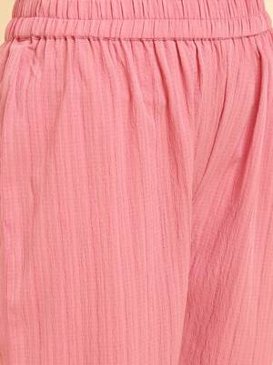 Women Yoke Design Empire Silk Crepe Kurta with Trousers & With Dupatta 2
