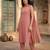 Women Yoke Design Empire Silk Crepe Kurta with Trousers & With Dupatta