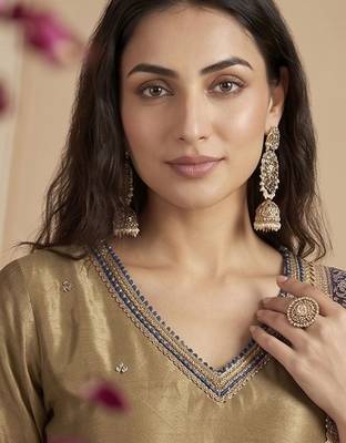 Women Ethnic Motifs Embroidered Regular Thread Work Kurta with Palazzos & With Dupatta 3