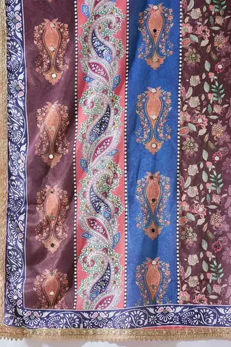 Women Ethnic Motifs Embroidered Regular Thread Work Kurta with Palazzos & With Dupatta