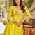 Women Embroidered Regular Thread Work Chanderi Cotton Kurta with Palazzos
