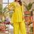 Women Embroidered Regular Thread Work Chanderi Cotton Kurta with Palazzos