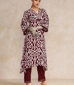 Floral Printed  Cotton Kurta with Trousers