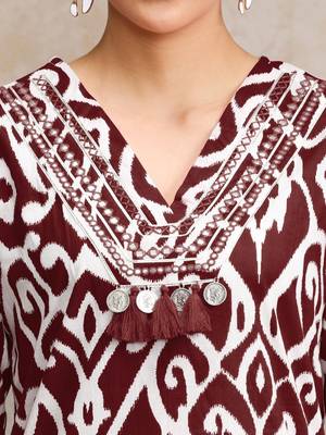 Floral Printed  Cotton Kurta with Trousers 2
