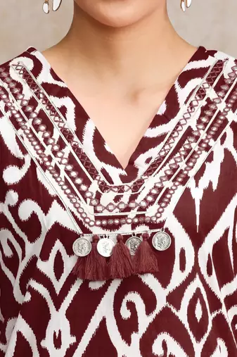 Floral Printed  Cotton Kurta with Trousers