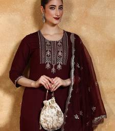 Women Floral Embroidered Kurta with Trousers & Dupatta