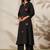 Women Ethnic Motifs Embroidered Panelled Thread Work Kurta with Palazzos