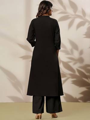 Women Ethnic Motifs Embroidered Panelled Thread Work Kurta with Palazzos 6