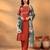 Maroon Floral Yoke Design Thread Work Straight Kurta With Trousers & Dupatta