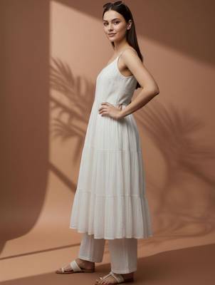 Women Tiered Kurta with Palazzos 5