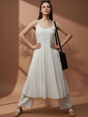 Women Tiered Kurta with Palazzos 6