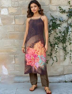 Women Floral Printed Kurta with Trousers 1