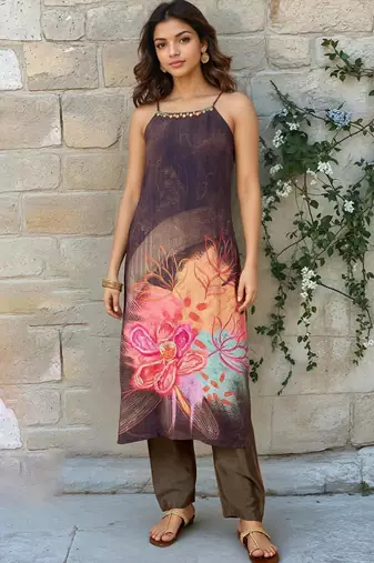 Women Floral Printed Kurta with Trousers