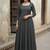 Women Embroidered Tiered Thread Work Kurta with Trousers & With Dupatta