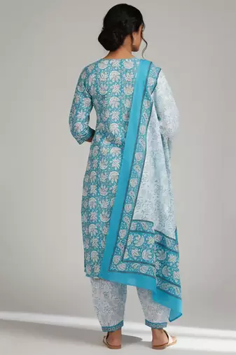 Women Ethnic Motifs Printed Regular Kurta with Patiala & With Dupatta