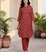 Women Ethnic Motifs Printed Regular Kurta with Trousers