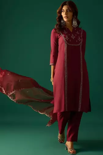 Women Ethnic Motifs Printed Kurta with Trouser & Dupatta