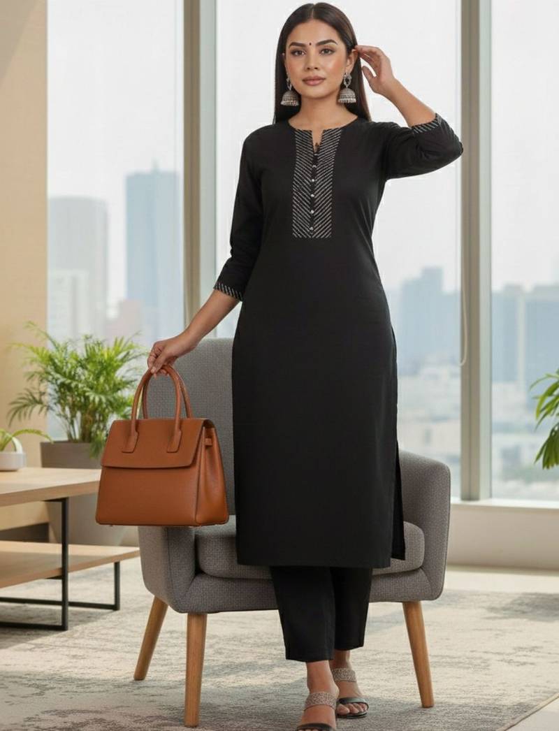 Women Ethnic Motifs Yoke Design Regular Thread Work Kurta with Trousers & With Dupatta
