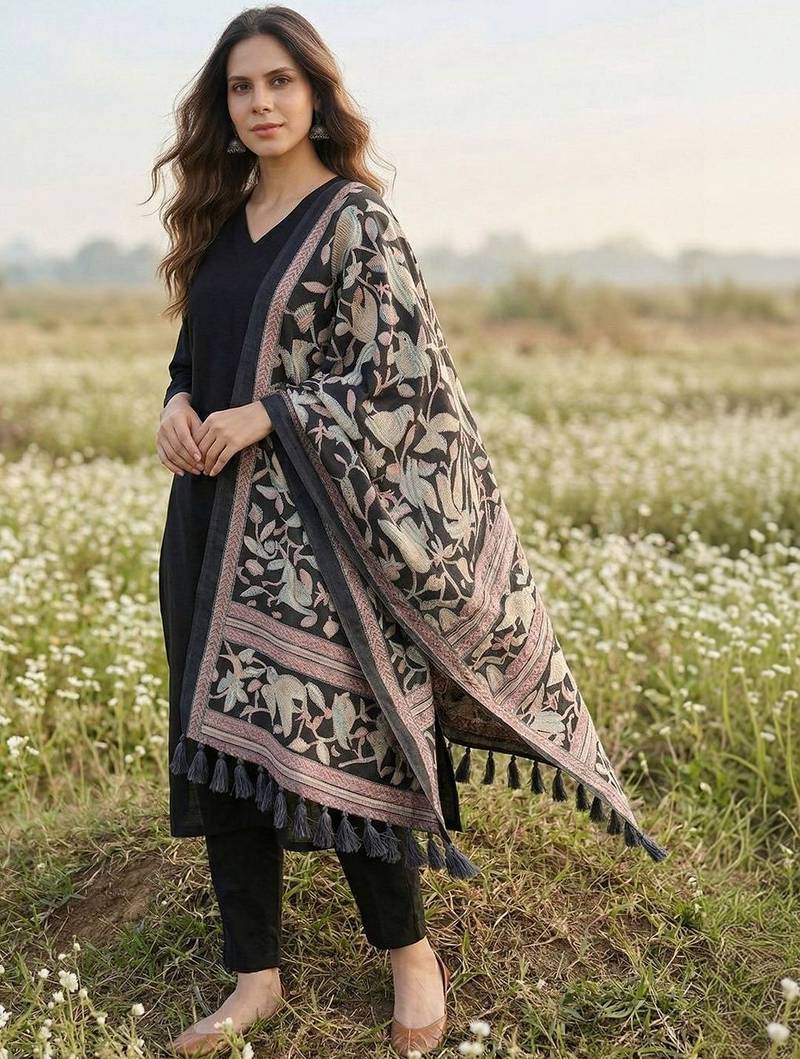 Women Regular Kurta with Trousers & With Dupatta