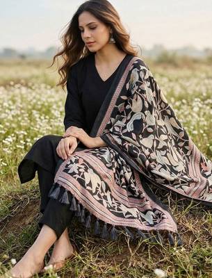 Women Regular Kurta with Trousers & With Dupatta 6
