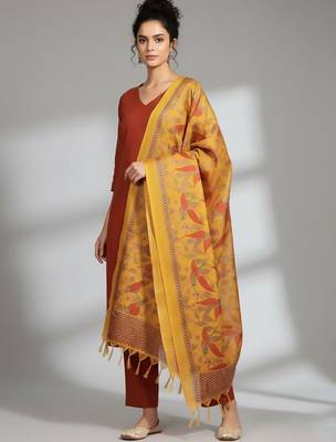 Women Ethnic Motifs Regular Kurta with Trousers & With Dupatta 2