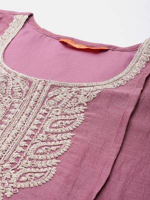 Women Embroidered Regular Sequined Kurta with Trousers & Dupatta 3