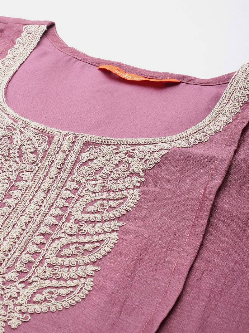 Women Embroidered Regular Sequined Kurta with Trousers & Dupatta