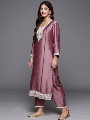 Women Embroidered Regular Sequined Kurta with Trousers & Dupatta 6