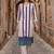 Women Striped Regular Kurta with Trousers