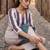 Women Striped Regular Kurta with Trousers