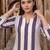 Women Striped Regular Kurta with Trousers