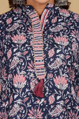 Women Floral Printed Straight Kurta with Palazzo & Dupatta