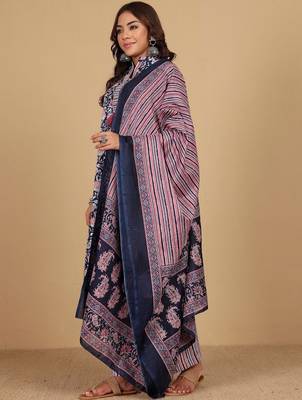 Women Floral Printed Straight Kurta with Palazzo & Dupatta 5