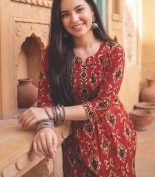 Women Printed Regular Pure Cotton Kurta with Trousers