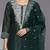 Women Ethnic Motifs Embroidered Regular Sequinned Chanderi Silk Kurta with Trousers & With Dupatta