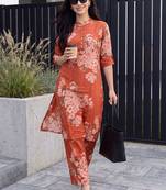 Women Floral Printed Regular Kurta with Palazzos