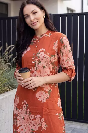 Women Floral Printed Regular Kurta with Palazzos