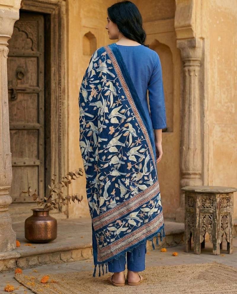 Women Regular Kurta with Trousers & With Dupatta